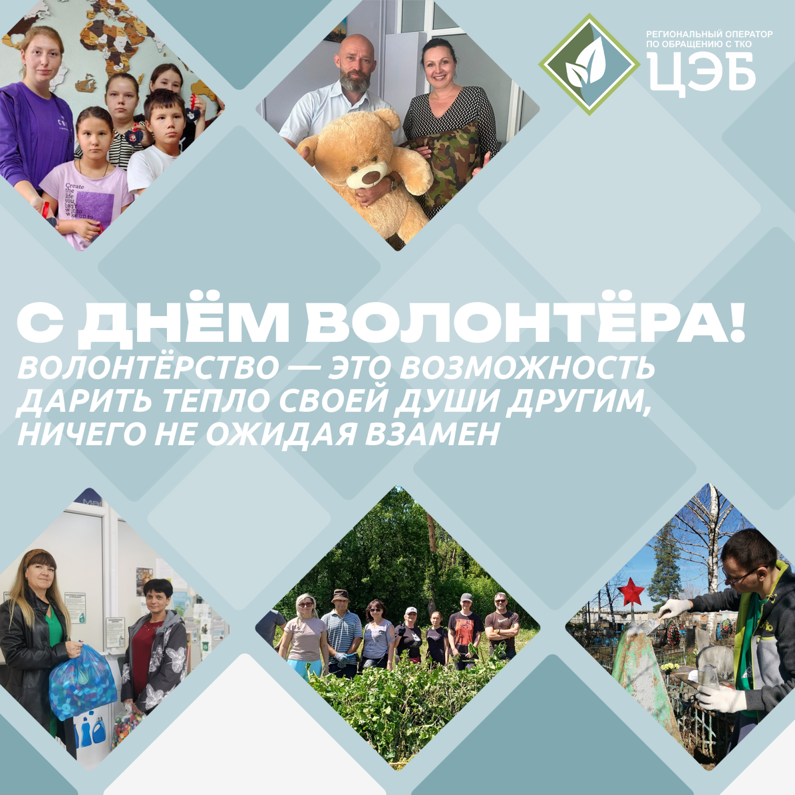 цэб поздравляет белгородцев с днём волонтёра