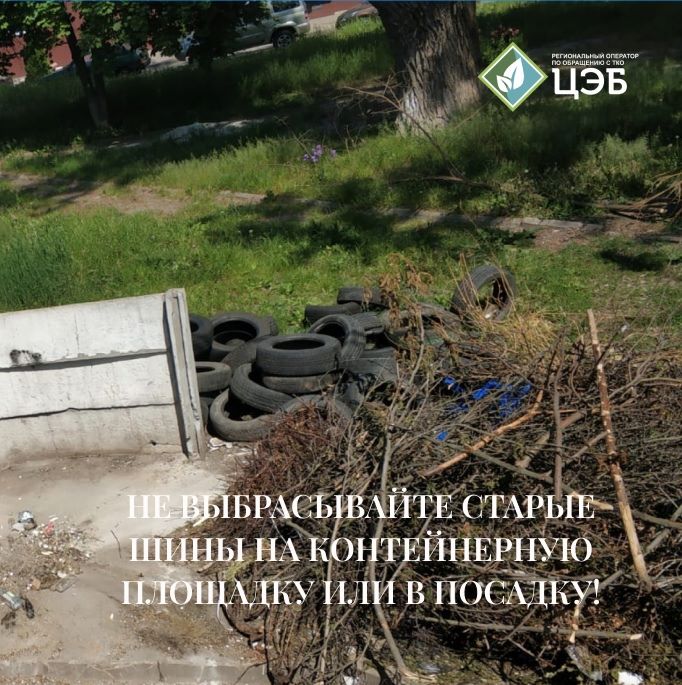 не выбрасывайте старые шины на контейнерную площадку или в посадку!