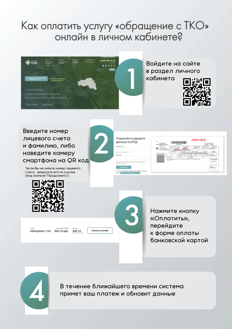 Как оплатить услугу «обращение с ТКО» онлайн? - Центр Экологической  Безопасности Белгородской области