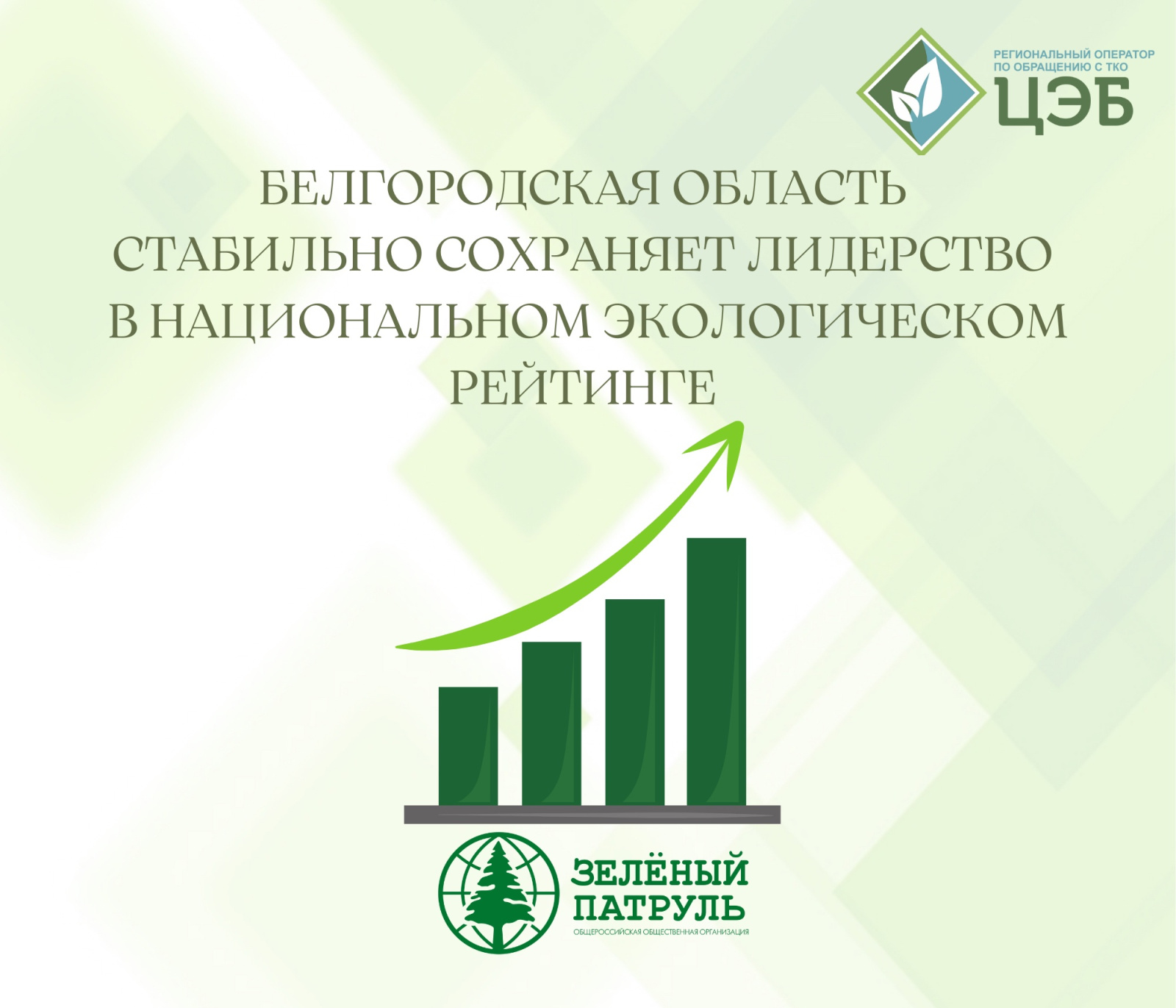 белгородская область стабильно сохраняет лидерство в национальном экологическом рейтинге 